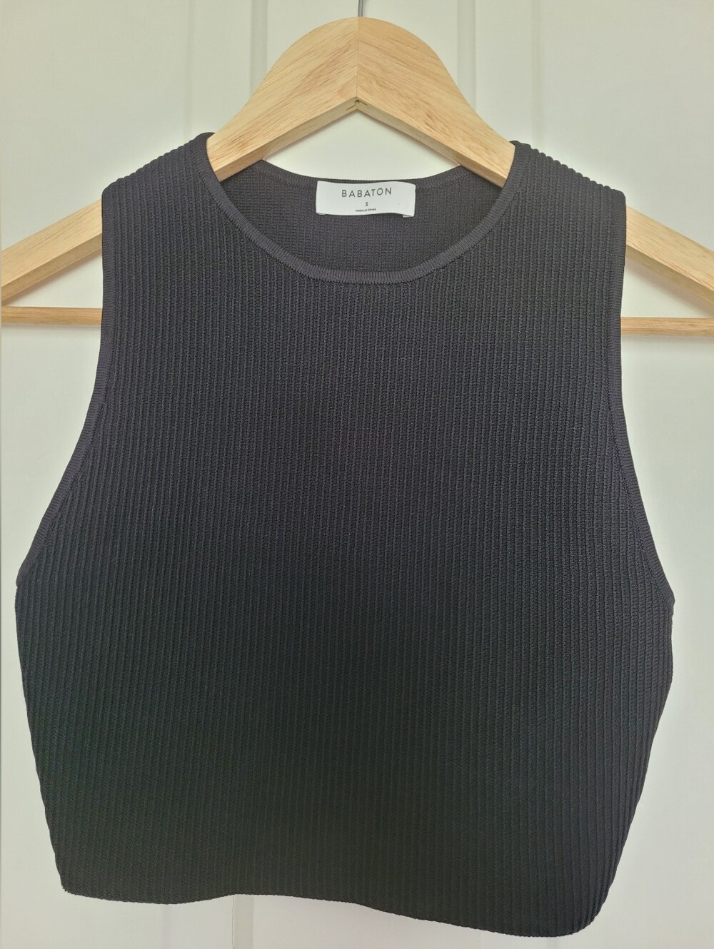 Babaton Sculpt Knit Cropped Tank Top, Size Small